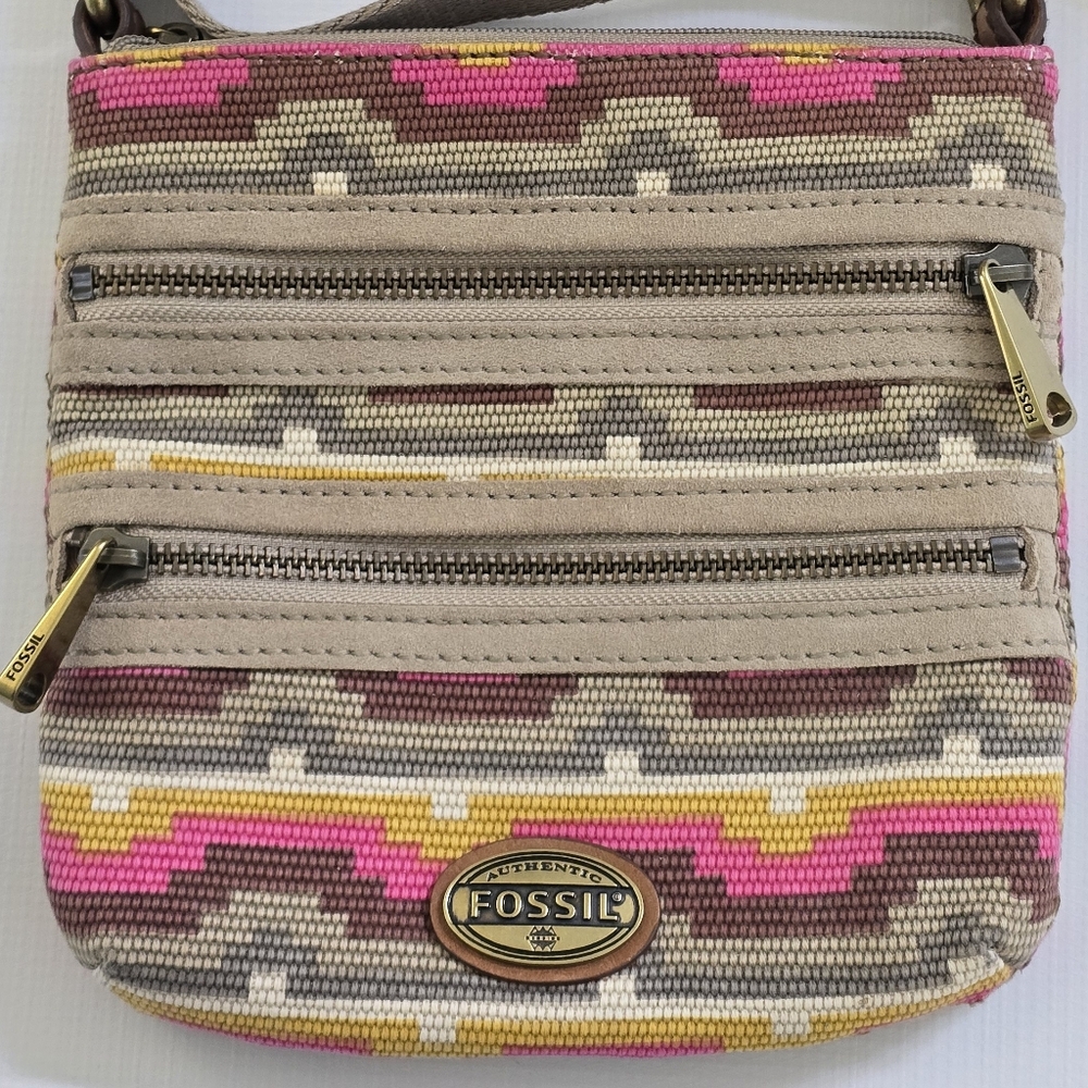 Fossil | Explorer Aztec Pattern Crossbody Bag - image 3